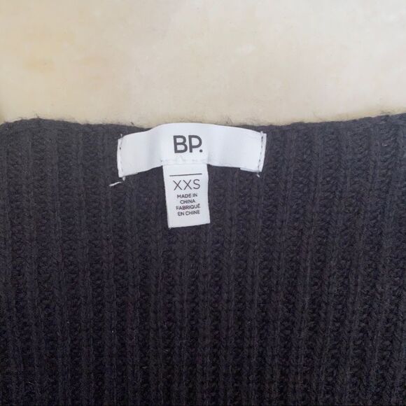 NEW BP black ribbed V neckline knitted sweater XXS - Picture 7 of 9
